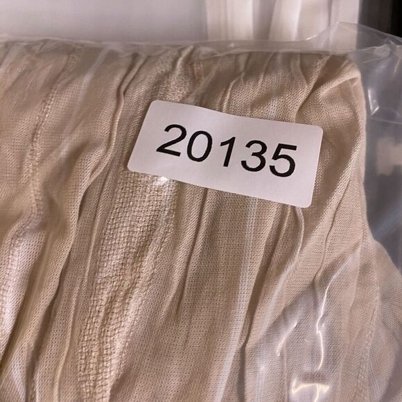 5/$45 Charlie Paigen Dress Women L Large Beige Shift Short Short Sleeve - Picture 9 of 9